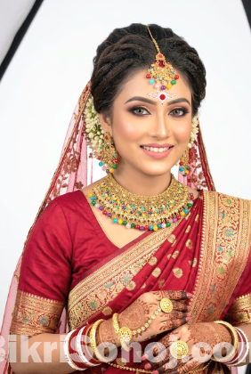মাল্টিকালার কুন্দন ও কাজ করা নেকলেস